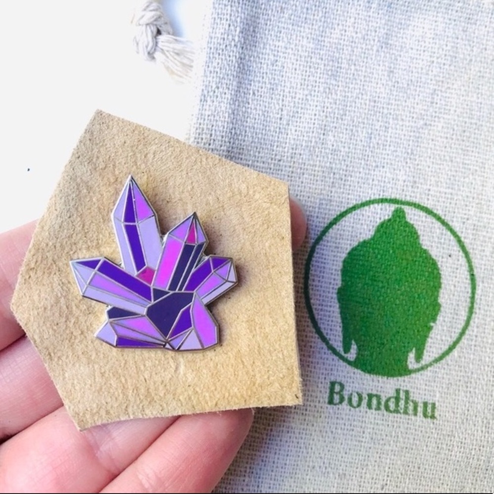 Crystal Cluster Enamel Pin